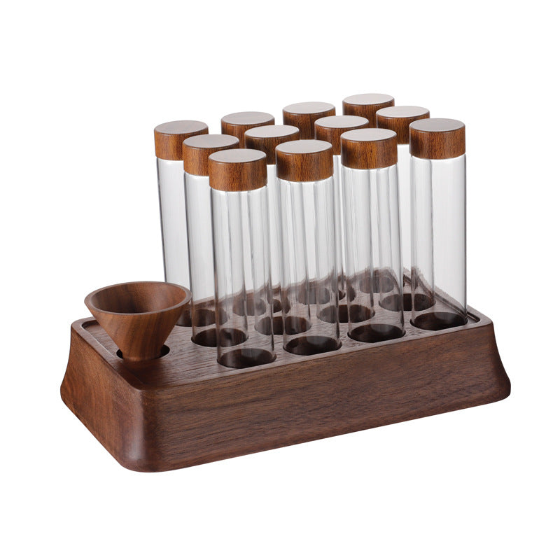 Magnetic Suction Coffee Bean Storage Bottle Test Tube Glass Display Stand