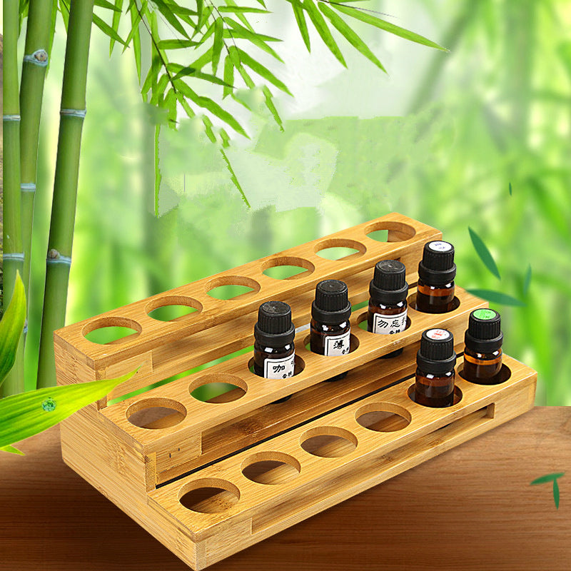 Essential Oil Bottle Display Rack Multi-grid Ladder Classification Storage Box