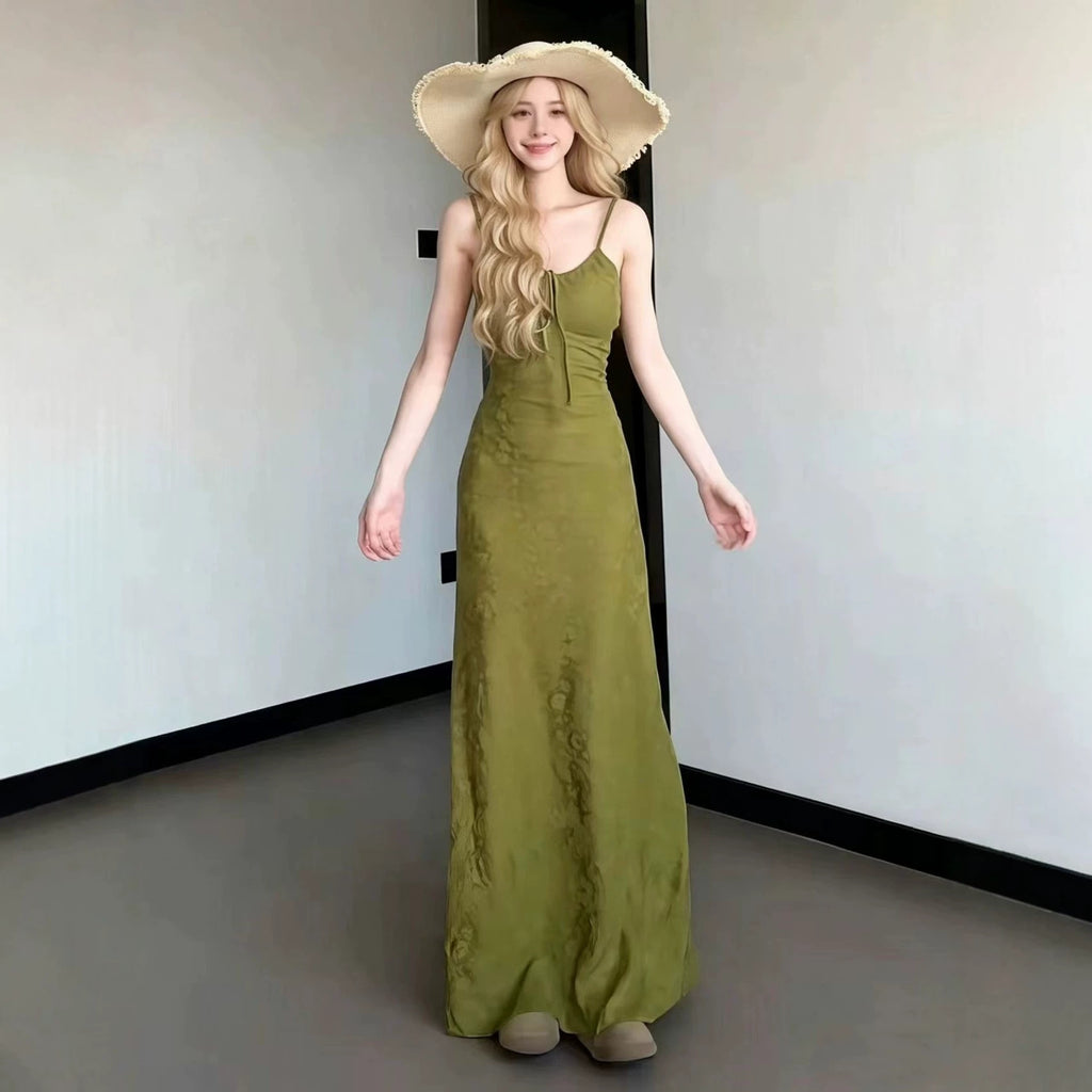 Sexy Beach-Style Strap Dress With Built-in Padded Bra