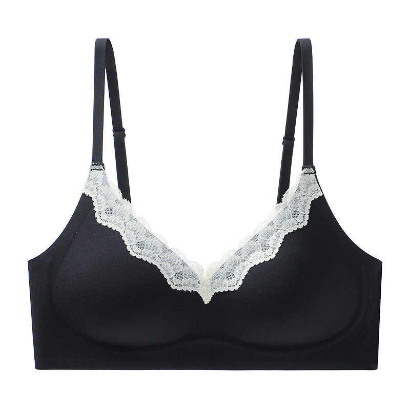V-neck Lace Seamless Comfortable Bra