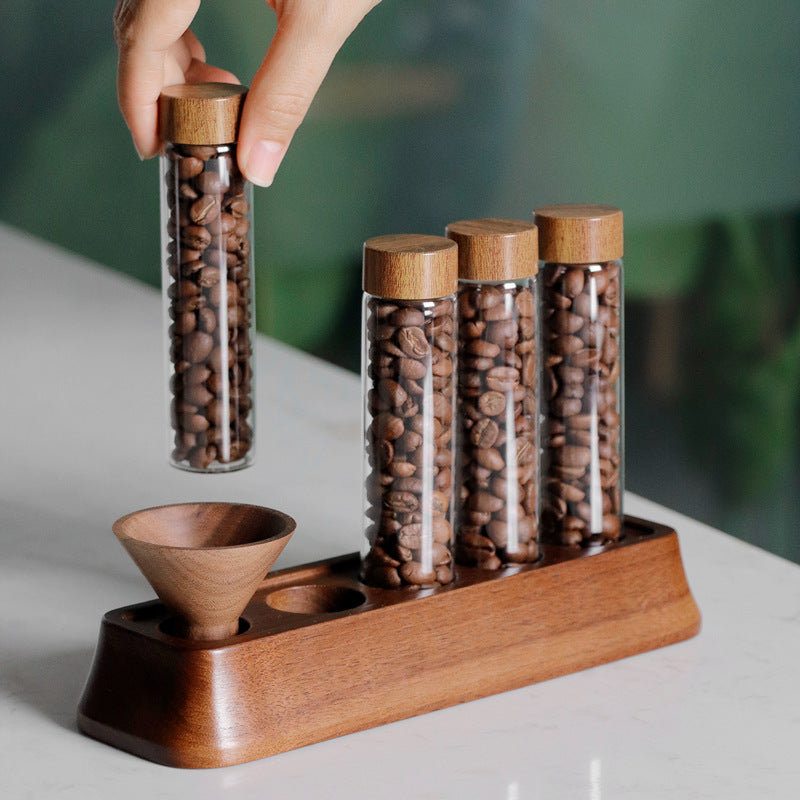 Magnetic Suction Coffee Bean Storage Bottle Test Tube Glass Display Stand